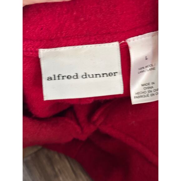 Alfred Dunner Women's Red Black Wool Ugly Christmas Cardigan Sweater Size Large - Picture 5 of 9